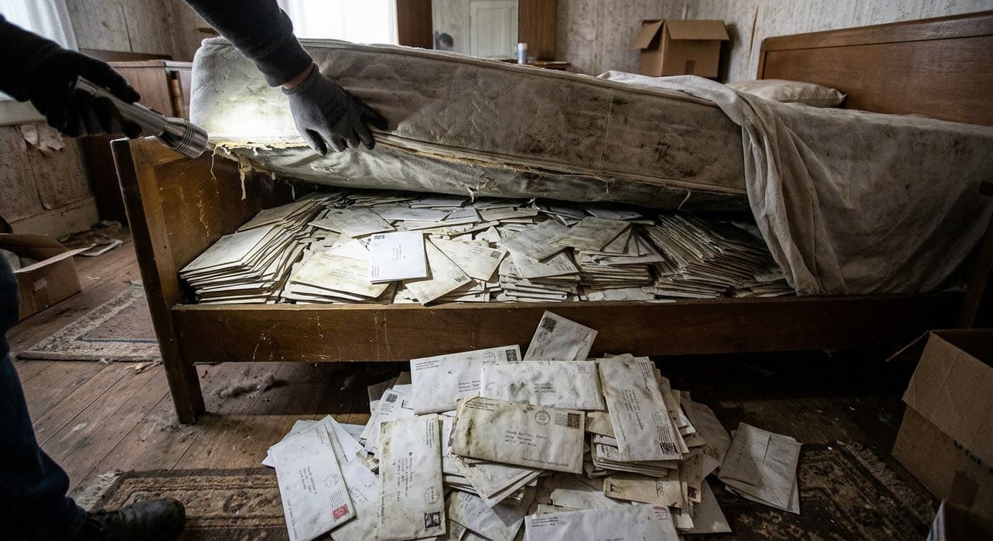 2,078 Undelivered Letters Found Under Mattress